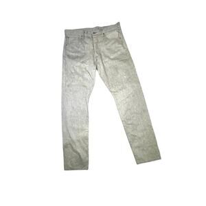 ONI Denim Japan Moku Grey Straight Leg Jeans Mens Size 36 Button Fly